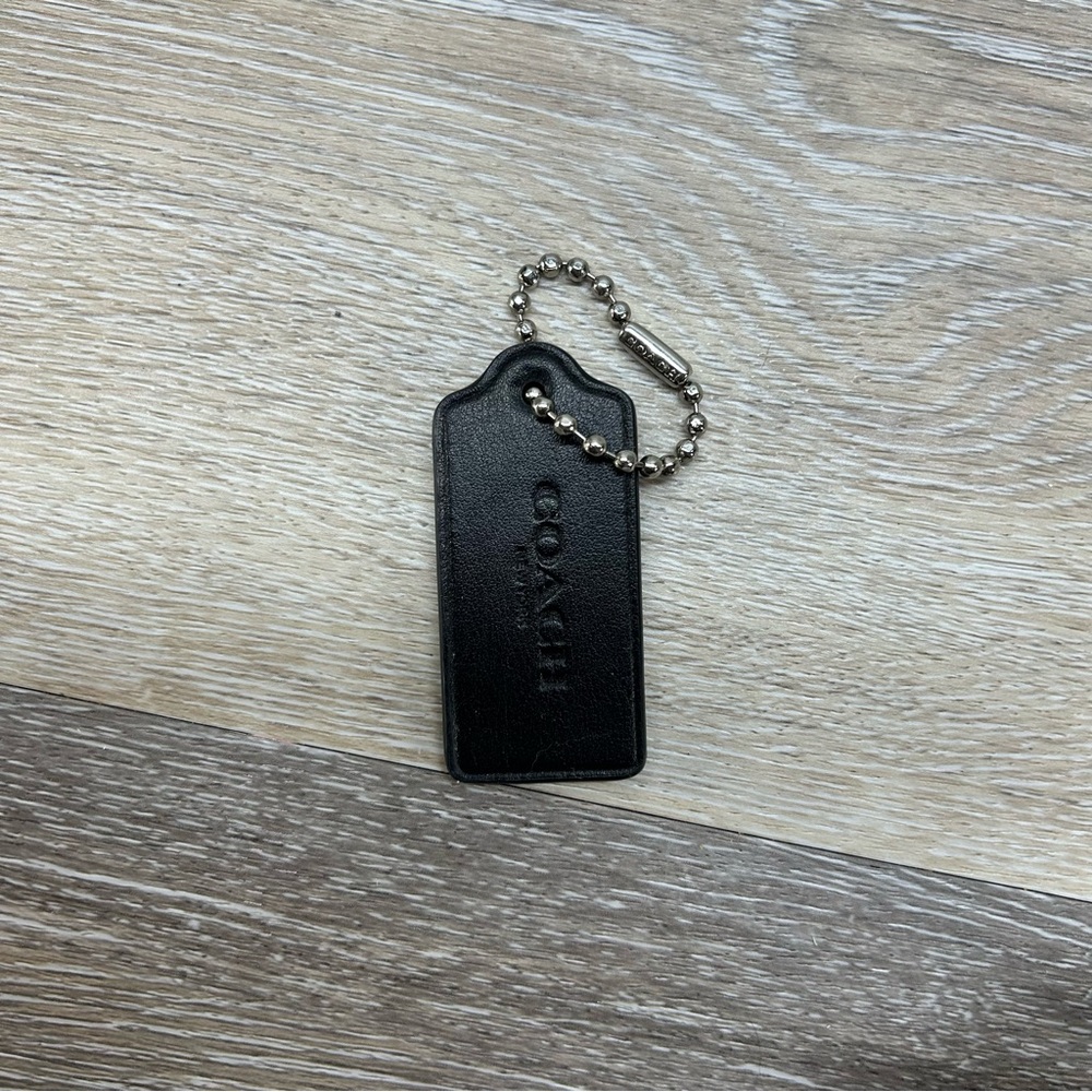 Coach Black Leather Key Holder